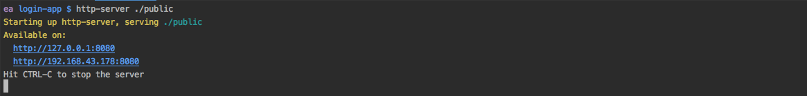http-server running