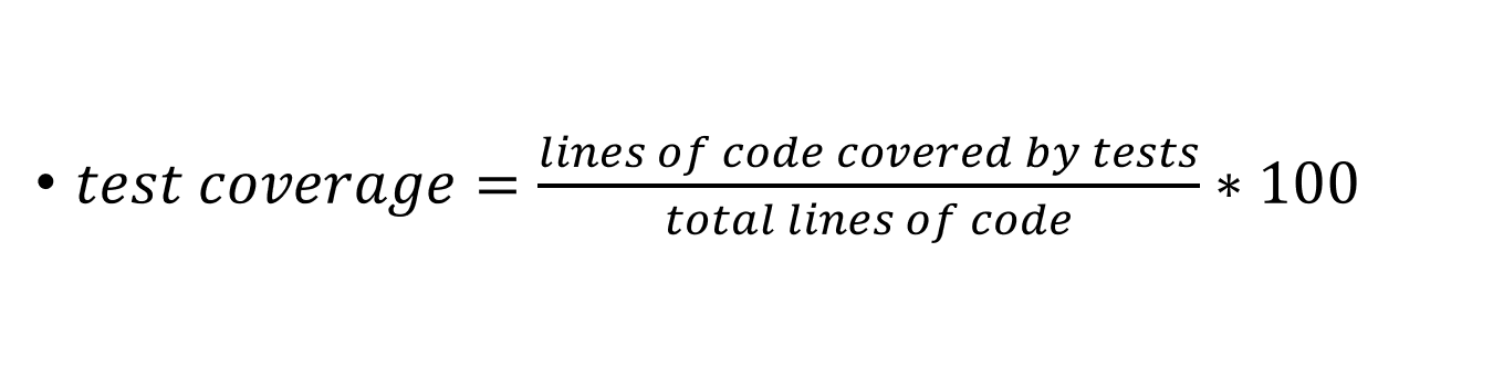 test coverage formula