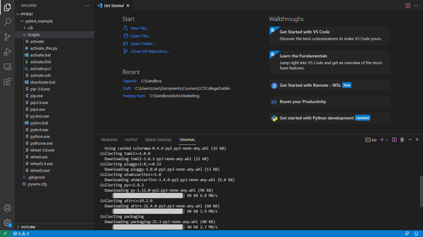 pytest installation