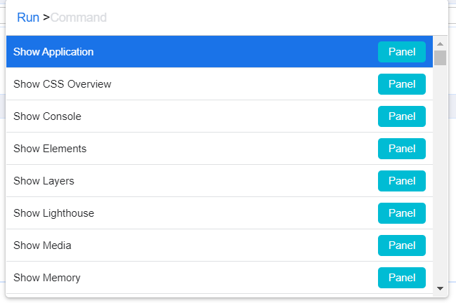 Run Command in Developer Tools